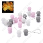 Guirlande lumineuse led - non spécifié - boule de coton - 20 ampoules - solaire - décoration extérieure ... Guirlande lumineuse led - non spécifié - boule de coton - 20 ampoules - solaire - décoration extérieure ...