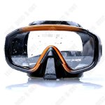 Masque de plongée - td® - complet - verre trempé - couleur or noir - pour adulte Masque de plongée - td® - complet - verre trempé - couleur or noir - pour adulte