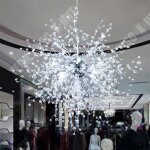 Lustre - td - pissenlit - acrylique - blanc - design contemporain