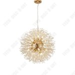 Lustre - td - pissenlit - led - fer forg - 50 cm - design contemporain