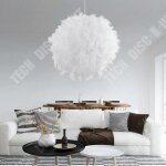 Lustre suspendu - td® - plume - blanc - 40w - design contemporain Lustre suspendu - td® - plume - blanc - 40w - design contemporain