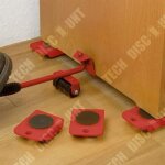 Kit de dmnagement - td - 5 pices - 300 - 500kg - pvc - rotation 360