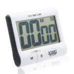 Minuteur digital - td® - blanc - grand écran - multifonctionnel - compte à rebours 99 min 59 sec Minuteur digital - td® - blanc - grand écran - multifonctionnel - compte à rebours 99 min 59 sec