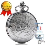 Montre de poche - vintage - grand cadran - alliage - argent - quartz