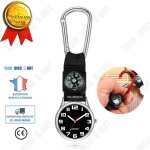 Montre de poche - td® - analogique - boussole - mousqueton - design élégant Montre de poche - td® - analogique - boussole - mousqueton - design élégant