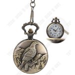 Montre de poche - td - rtro classique - bronze - mixte - pendentif avec chane