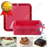 Moule à pâtisserie - td® - silicone - carré - rouge - compatible congélateur et lave - vaisselle Moule à pâtisserie - td® - silicone - carré - rouge - compatible congélateur et lave - vaisselle
