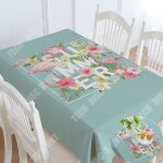 Nappe de table - td - rectangulaire - anti - tache - coton pais - 100x140 cm