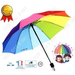 Parapluie pliant - td - arc - en - ciel - rsistant  leau - mixte - adulte