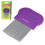 Peigne anti - puce - td - dents fines - acier inoxydable - anti - allergie - massage doux