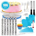 Td plateau tournant gteaux 106 pices dcoration professionnel ustensile kit dcorer gteau layer cake ...