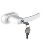 Poign�e de fen�tre - td� - verrouillable - syst�me de verrouillage � cl�s - 2 cl�s - blanc