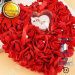 Porte alliance - td - c?ur en roses rouges - 24x24 cm - romantique - intrieur