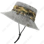 Chapeau de soleil - td - coton lav - gris - homme - dcontract
