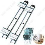 Rail coulissant - tech discount - argente - charge max 10kg - dimensions 226mm x 27mm