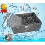 Bo�te de rangement - td� - sac de voyage - tissu oxford - gris - organisateur lingerie femme