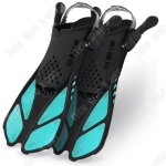 Palmes courtes - td - rglable lastique - noir - taille m - plonge en apne
