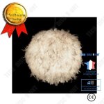 Lustre - td - boule  plumes - 400mm - blanc - e27 - intrieur