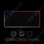 Tapis de souris - td� - rgb gaming - 800x300mm - anti - d�rapant - �clairage usb