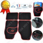 Tapis de voiture - td® - universel 4 pièces - pvc antidérapant - compatible 208 fiat 500 toyota - rouge ... Tapis de voiture - td® - universel 4 pièces - pvc antidérapant - compatible 208 fiat 500 toyota - rouge ...
