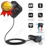 Transmetteur fm bluetooth - td - double usb - lecteur mp3 - radio - carte sd