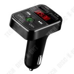 Transmetteur fm bluetooth - adaptateur radio - chargeur usb - lecteur mp3 - noir - mains libres