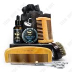 Kit de soins de la barbe - td - ensemble de 6 pices - baume  barbe 30g - huile  barbe 30ml - pour ...