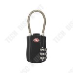 Td® tsa cadenas à code 3 chiffres serrure à combinaison bagage sans clé noir - cadenas de voyage avec ... Td® tsa cadenas à code 3 chiffres serrure à combinaison bagage sans clé noir - cadenas de voyage avec ...