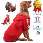 Vtement pour chien - td - pull  capuche - grande taille - coton - rouge