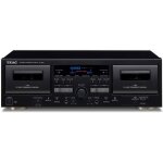 Teac w - 1200 - lecteur de cassette  deux platines - noir - 30 - 1500 hz - 63 mm - 22 w