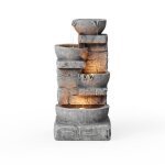 Fontaine deau extrieure - teamson - 33. 25 - polyrine - lectrique - avec clairage led