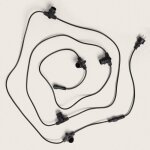 Guirlande led extrieure avec 5 douilles b22 5m noir ip44 noir