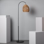 Lampadaire mtal et papier tress beyawo naturel