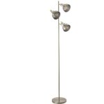 Lampadaire emer métal 3 spots argenté argenté Lampadaire emer métal 3 spots argenté argenté