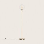 Lampadaire mtal et verre moonlight clear transparent