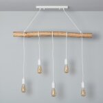 Suspension mtal et bois yagis blanc