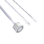 Mini interrupteur tactile dimmable encastrable pour ruban led 12 / 24v dc argenté Mini interrupteur tactile dimmable encastrable pour ruban led 12 / 24v dc argenté