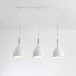 Suspension mtal et bois karlek blanc