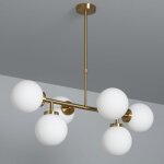 Suspension mtal et verre lautrec - techbrey - 850x800x450 mm - jaune - intrieur - led - contemporain ...