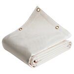 Tecplast b�che pour carport 2x3 m lp640cp blanc cr�me - garantie 8 ans - toile pvc �tanche pour abri ...