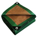 Tecplast b�che toiture 10x12 m hq250to verte et marron - haute performance - b�che d�tanch�it� pour couvreur ...