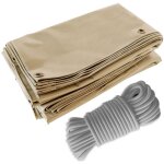 Tecplast pack toile pergola beige fonc� 3x4 m + sandow gris 20m - b�che pergola pr�te � poser lp506pr ...