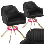 Chaises - tectake - lot de 2 fauteuils lona pivotants � 360� avec rembourrage �pais et dossier arrondi ...