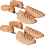 Embauchoir - tectake - 2 paires d?embauchoirs bois pour chaussures 46 - 48 rglables - marron