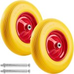 Brouette - tectake - lot de 2 roues pour brouette caoutchouc plein en caoutchouc plein avec jante en ... Brouette - tectake - lot de 2 roues pour brouette caoutchouc plein en caoutchouc plein avec jante en ...