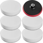 Eponge de polissage - tectake - 5 peaux de polissage + disque de polissage 180 mm pour polisseuse rotative ...