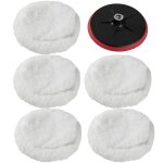 �ponge de polissage - tectake - set de 5 �ponges de polissage 220 mm doux et disque de polissage 180 ...