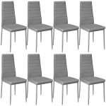 Chaises - tectake - lot de 8 fauteuils avec strass thomas rembourr� avec rev�tement en cuir synth�tique ...