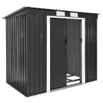 Abri de jardin - tectake - remise en métal 27 m² toiture monopente avec fondation 2 ouvertures de ventilation ... Abri de jardin - tectake - remise en métal 27 m² toiture monopente avec fondation 2 ouvertures de ventilation ...
