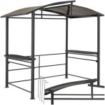Barnum - tectake - abri pavillon pour barbecue asado avec 2 tagres grillages et des barres de suspension ...